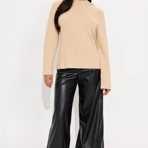 Fashion Nova Black Faux Leather Pants